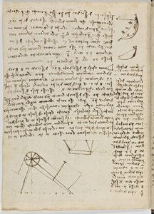 Código sobre el vuelo de los pájaros, c. 1505-06, manuscrito en papel, cc. 18, hoja 1 verso